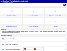 Tablet Screenshot of clearaqua.in